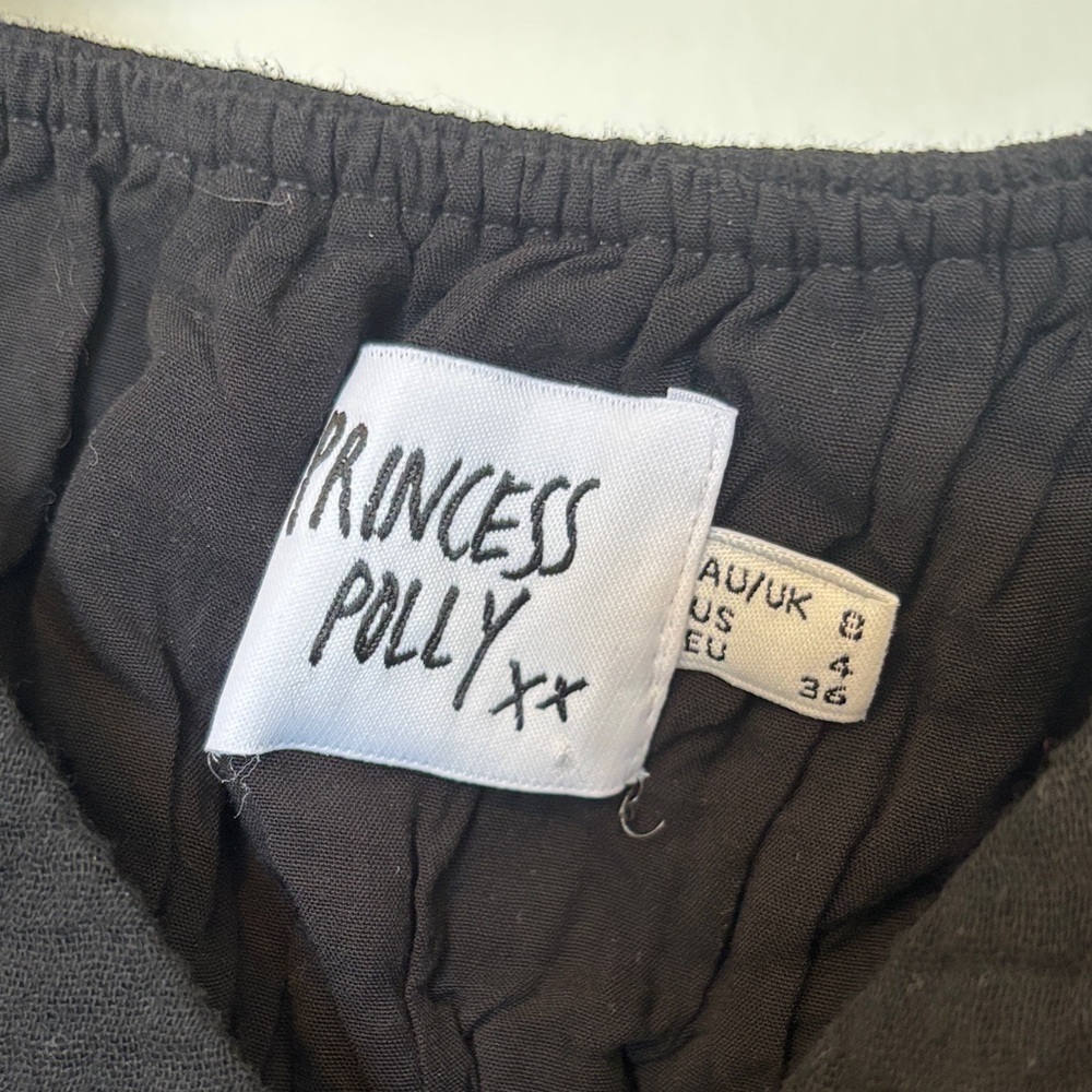 Princess Polly Elegant Black Sleeveless Crop Top - Picture 2 of 7
